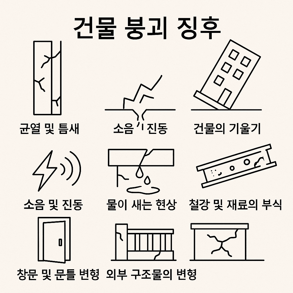 건물 붕괴 징후